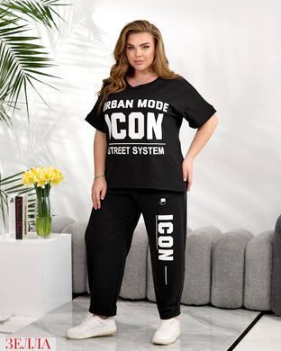 Спортивний костюм "ICON" в розмірі 48-50, 52-54, 56-58, колір чорний.