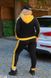 Демісезонний спортивний костюм в розмірі 48-50, 52-54, 56-58, колір чорний/жовтий.