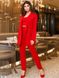 Женский брючний костюм пиджак+брюки+топ цвет красный костюмка креп размеры 42-44, 44-46