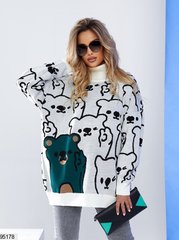 Теплий светр-туніка бежевого кольору, в універсальному розмірі 42-48.