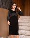 Елегантна сукня середньої довжини - міді чорного кольору розмір 46-48, 50-52, 54-56