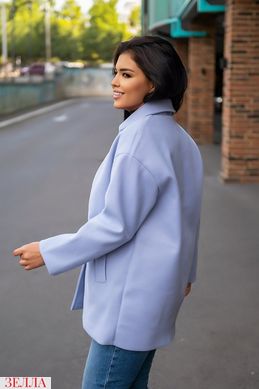 Кашемірове пальто голубого кольору, в розмірі 54-56, 58-60.