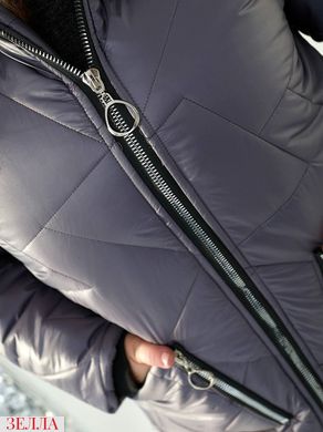 Зимова куртка-пальто в розмірі 48-50, 52-54, 56-58, колір графіт.
