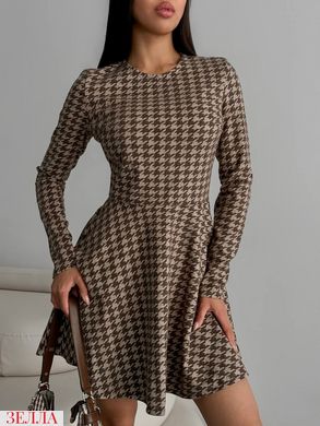Розкльошована сукня міні в розмірі 42-44, 44-46, колір коричневий.