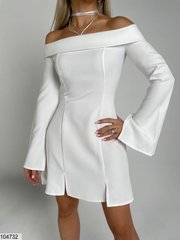 Сукня з відкритими плечами в розмірі 42-44, 44-46, колір молоко.