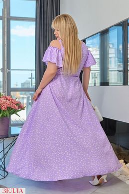 Довга сукня-сарафан на запах в розмірі 48-50, 52-54, 56-58, колір ліловий.