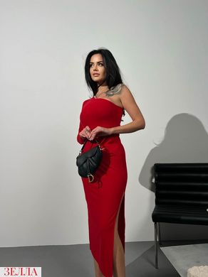 Вишукана приталена сукня на одне плече в розмірі 42-44, 44-46, колір червоний.