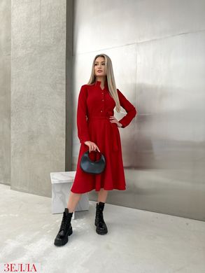 Елегантна вельветова сукня в розмірі 42-44, 46-48, колір червоний.