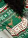 Светр в стилі оверсайз з Різдвяним принтом в універсальному розмірі 42-46, колір зелений.