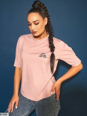 Стильна жіноча футболка у пастельних відтінках, розміри 48-52, 54-56, колір фрез