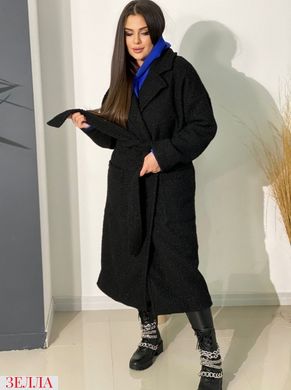 Кашемировое пальто с шерстью, большого размера, модный цвет - черный, размер 50-52, 54-56, 58-60