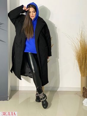 Кашемировое пальто с шерстью, большого размера, модный цвет - черный, размер 50-52, 54-56, 58-60