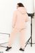 Комфортный женский спортивный костюм трехнитка в больших размерах, цвет персиковый