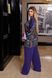 Комбінований костюм двійка з принтом, розміри 50, 52, 54, 56, 58, 56, 58, 60, колір фіолетовий