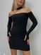 Міні сукня з відкритими плечами та чокером в розмірі 42-44, 44-46, колір чорний.