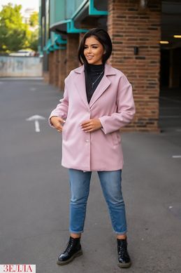 Кашемірове пальто пудровому кольору, в розмірі 42-44, 46-48, 50-52
