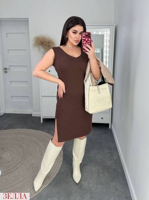 Комплект двійка Кофта+Сукня в розмірі 46-48, 50-52, 54-56, колір шоколад сукня/беж кофта.