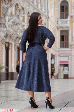 Подовжена ангорова сукня синього кольору, в розмірі 50-52, 54-56, 58-60.