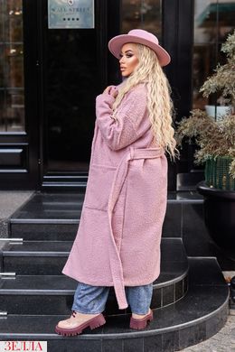 Пальто розового кольору, в розмірі 50-52, 54-56, 58-60.