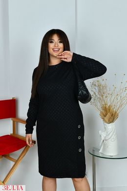 Сукня облягаючого силуету в розмірі 48-50, 52-54, 56-58, колір чорний.