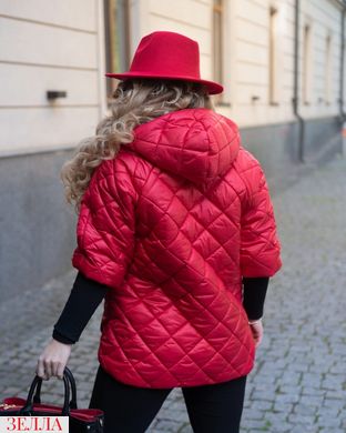 Демісезонна куртка червоного кольору, в розмірі 50-52, 54-56.