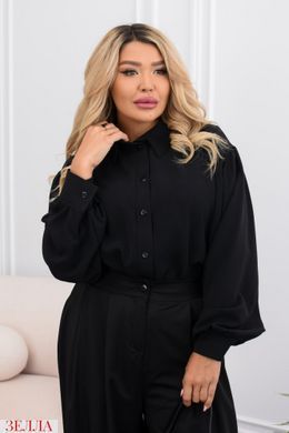 Стильний костюм: Сорочка+Кюлоти в розмірі 48-50, 52-54, 56-58, 60-62, колір чорний.