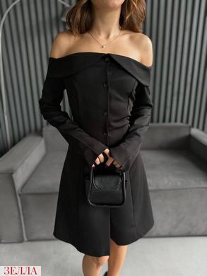 Сукня з відкритими плечами в розмірі 42-44, 46-48, колір чорний.