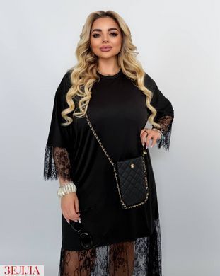 Сукня "Soft Grace" з мереживом в розмірі 50-52, 54-56, 58-60, колір чорний.