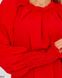 Жіноча однотонна блузка на довгий рукав, софт у червоному кольорі, розмір: 42-44, 46-48