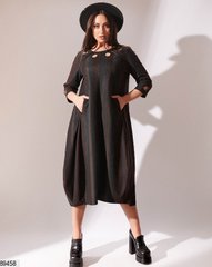 Полосате коричневе тепле плаття великого розміру(50 ,52, 54, 56).