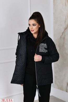 Стильна куртка чорного кольору, в розмірі 48-50, 52-54, 56-58.
