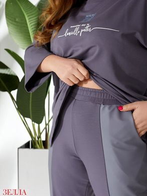 Костюм (кофта+штани) в розмірі 50-52, 54-56, колір темно-сірий.