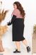 Трикотажне плаття із двонитки середньої довжини з довгими рукавами колір капучино/чорний у розмірі 48-50, 52-54, 56-58