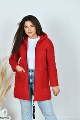 Демісезонне пальто в розмірі 48-50, 52-54, 56-58, колір червоний.