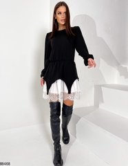 Женское эксклюзивное ангоровое платье короткой длины цвет черный в размере 42-44, 44-46