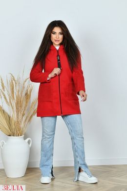 Демісезонне пальто в розмірі 48-50, 52-54, 56-58, колір червоний.