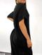 Довга сукня з нашивкою та розрізами в розмірі 46-48, 50-52, 54-56, колір чорний.