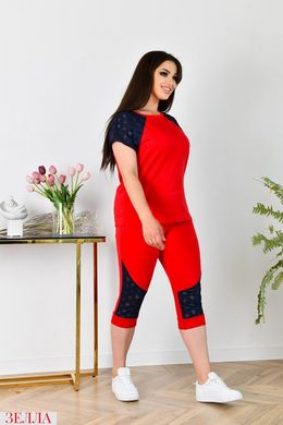 Зручний та стильний костюм у розмірі 48-50; 52-54; 56-58, колір червоний