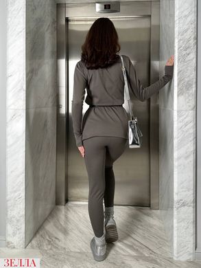 Утеплений костюм двійка Гольф+Лосини в розмірі 42-44, 46-48, колір сірий.