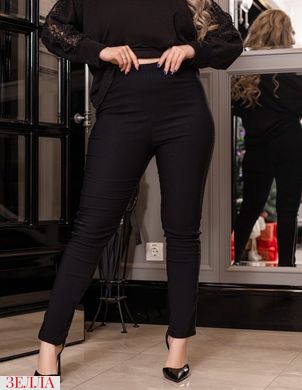 Утеплені жіночі чорні стрейчеві джинси на флісі у розмірі 48-50, 52-54, 56-58, 60-62