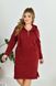 Утеплене плаття на флісі, колір бордовий, розмір 48-50, 52-54, 56-58, 60-62, 64-66.