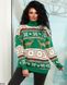 Разноцветный теплый вязанный шерстяной свитер в универсальном размере 42-48