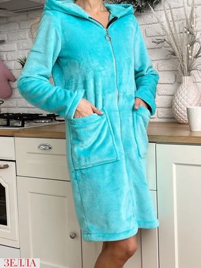 Теплий халат бірюзового кольору, в розмірі 42-44, 46-48.