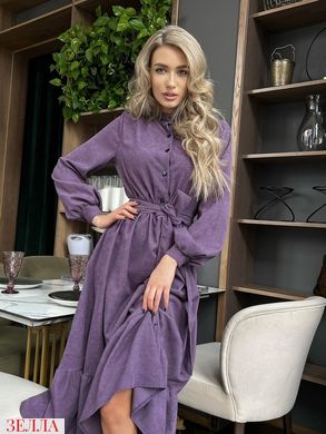 Розкішна вельветова сукня у стилі ретро, розміри 42-44, 46-48, колір фіолетовий