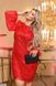 Привлекательное красное вечернее платье, расшитое пайетками, с разрезами на рукавах, размер 50-52, 54-56