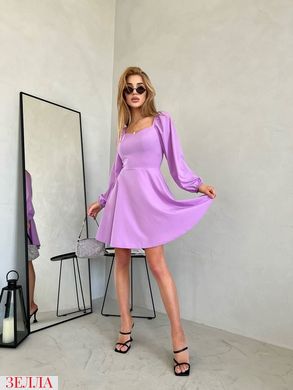Сукня з об'ємними рукавами фіолетового кольору, в розмірі 42-44, 46-48.