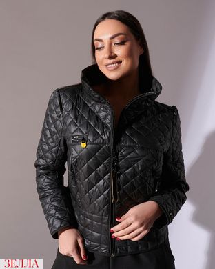 Чорна молодіжна стильна куртка великих розмірів ( 48, 50, 52, 54 ).