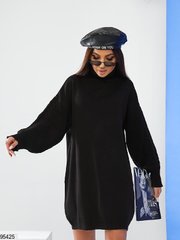 Тепла сукня-туніка чорного кольору, в універсальному розмірі 42-46.