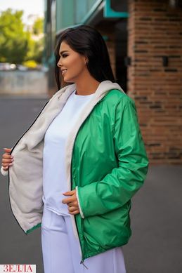 Жіноча куртка з капюшоном зеленого кольору, в розмірі 42-44, 46-48, 50-52