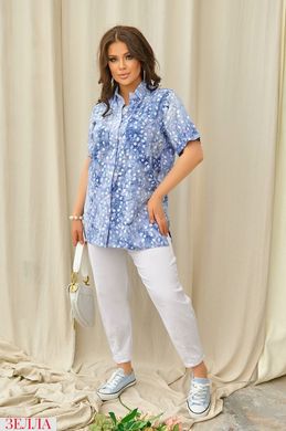 Сорочка в розмірі 50-52, 54-56, 58-60, колір меланж джинс.